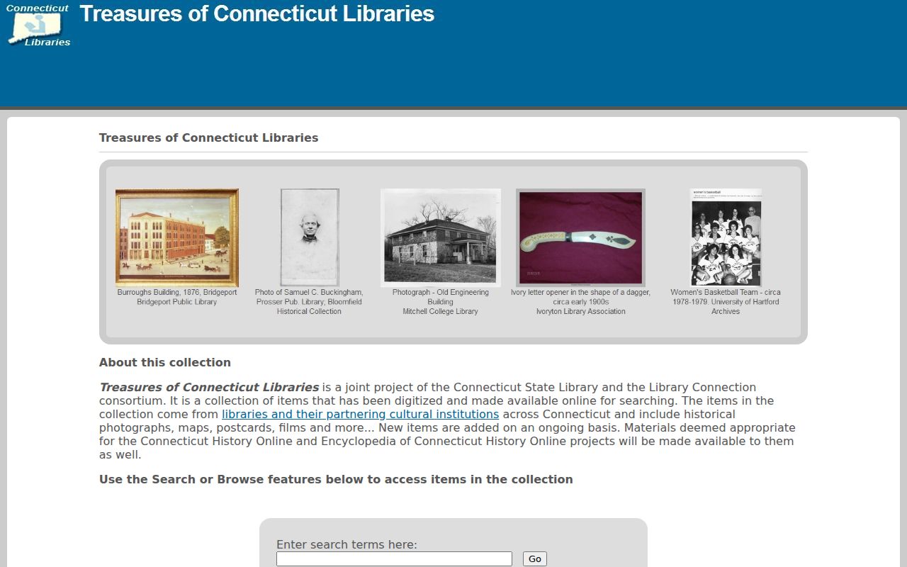 Bristol city directory Connecticut State Library CONTENTdm search window