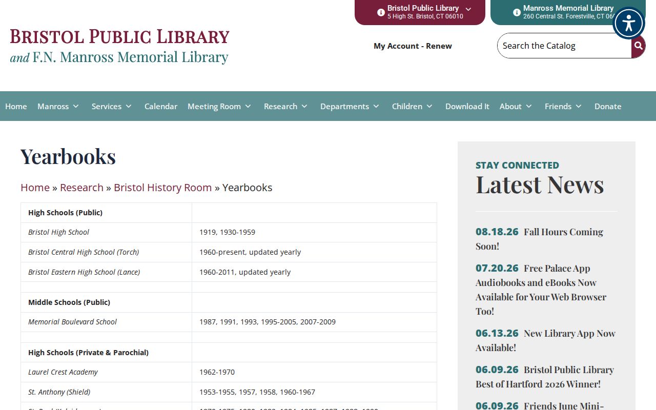 Bristol city directory yearbook holdings page