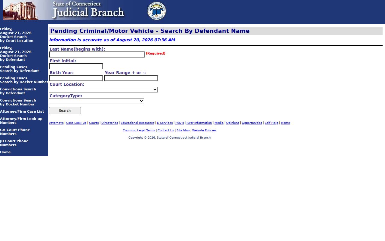 Bristol resident lookup Connecticut criminal and motor-vehicle docket search