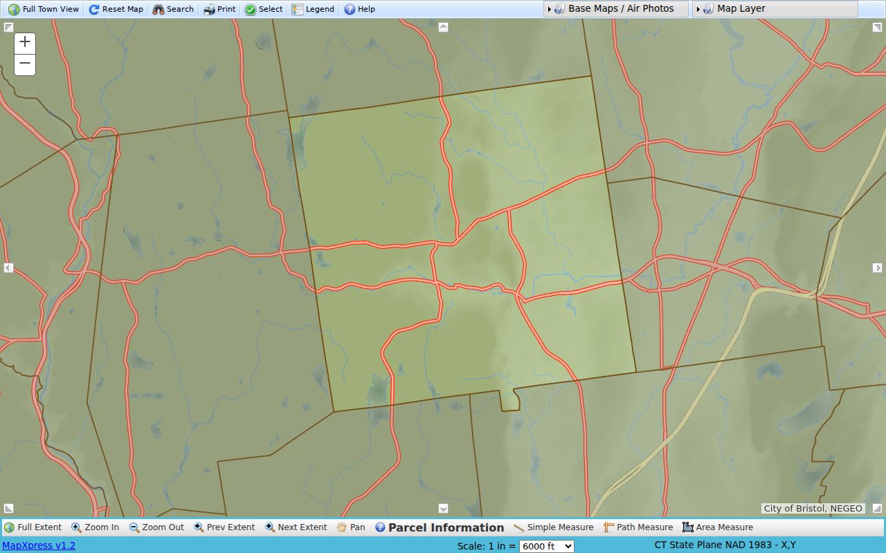 Bristol street directory interactive GIS parcel map
